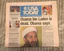 Original USA Today Newspaper May 2, 2011 - Osama Bin Laden Dead & Royal Wedding  picture