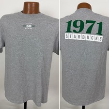 Starbucks Coffee Shirt Medium 50 Years Anniversary 1971 to 2021 Employee Uniform picture