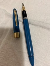 Sheaffers Pastel Blue Touchdown Snorkel Fill Fountain Pen 1950's unrestored picture