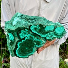 8.15LB Natural Green Malachite Slab Quartz Crystal piece Ore Specimen Healing picture