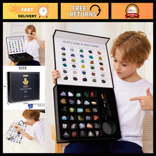 Kids Rock Collection - 30 Pcs Gemstones, Crystals & Minerals Kit for Learning picture
