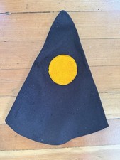 Vintage 1930s Halloween Felt Clown Pierrot Cone Hat picture