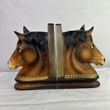 BEAUTIFUL Vintage Horse Head Bookends Figurine Statues JAPAN  picture