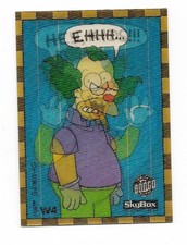 1994 SKYBOX - The Simpsons - Lenticular Chase Card - KRUSTY #W4 picture