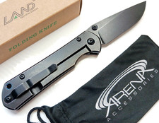Sanrenmu SRM LAND 913 Ball Bearing Pocket Knife 12C27 Sandvik Tip Up Frame Lock picture