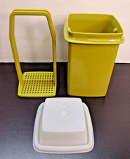 Vintage Tupperware PICK-A-DELI Pickle Keeper Avocado Green Complete Set 1330-6 picture