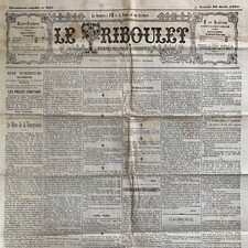 Journal LE TRIBOULET 29/08/1881 # Rare Monarchist Daily Gambetta Elections picture