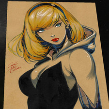 Gwen Stacy Art Print Signed 8.5x11 | Art by Keyeske picture