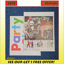 2018 Party City Halloween Print Ad + Plastic Bag - Visit Our Store For More #1 picture