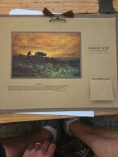 VTG 1912 Advertising Calendar Thomas Moran Plow Scene,kipling Poem All 12 Mos picture