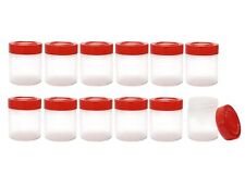 1 oz Plastic Spice Jars w/Red Caps and Sifters for Herbs, Spices, Powders, Sp... picture