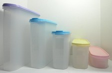 TUPPERWARE SET OF 5 MULTI MODULAR MATES SUPER OVALS STORAGE CONTAINERS