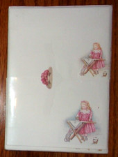 Victorian Gallery Graphic Gold Stationery Set 10 Sheets w/Envelopes Girl Ironing picture
