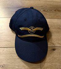 Lufthansa Kids Pilot Captain Hat Cap DLH Gold Wings Aviation Airline Youth picture