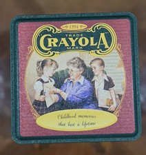 Vintage 1994 Crayola Holiday Collector Tin Set - Complete with Original 64 Box picture