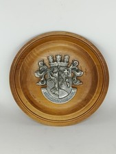 Vintage Ludwigslust i.M. Crest Wooden Wall Plaque German Heraldic Shield Decor picture