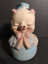 CUTE Leeds Vintage POTTERY Pig Pitcher 7