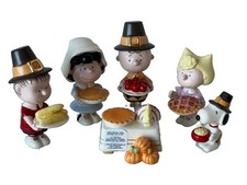 Lenox Peanuts Thanksgiving Figurines 6 pc Snoopy Charlie Brown Pilgrim Lucy NEW picture
