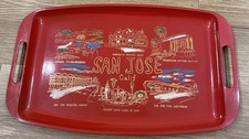 VINTAGE Mid Century MCM San Jose California BARWARE SERVING TRAY Made In Japan picture