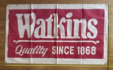 Antique Watkins Quality Since 1868 Canvas Sign Winona Minnesota Watkins Spices picture