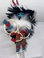 Vintage Signed Virgil Long Hopi Kachina Doll Hoop Dancer Handmade 4.5” picture