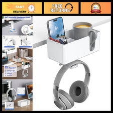 KDD 4-in-1 Desk Organizer - Under Desk Cup Holder and Headphone Hanger with 2 Wi picture