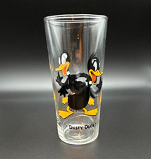 Looney Tunes Daffy Duck Clear Glass Tumbler Painted Decorated Cold Drink picture