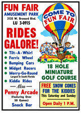 Vintage Fun Fair  Amusement Park Ad Magnet –  Fort Lauderdale, Florida picture