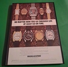 Bulova Accutron Vintage Framed Print Ad 1977 8.5x11   picture