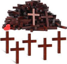 72 Pcs Mini Wooden Crosses Wood Cross - Bulk Pack for Crafts, Easter picture