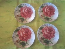 Set of 4 Vintage Prima Donna Dessert Side Dishes Rose Paris Pattern picture