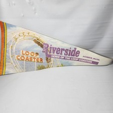 Vintage Riverside Park Agawam Ma. Pennant Home of the Loop Coaster picture