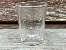 ANTIQUE SIOUX CITY IOWA IA F.W. FRANZ DRUGGIST MEDICINE DRUG DOSE GLASS MEASURE picture