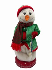 VINTAGE GEMMY SPINNING SNOWFLAKE MRS SNOWMAN picture
