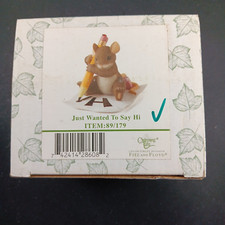*Sealed* NIB Fitz and Floyd Charming Tails Just Wanted to Say Hi Figurine 89/179 picture