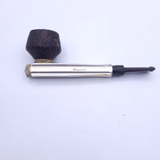 Vintage Kirsten Pipe Companion K Aluminum Body Mouthpiece Tool Briar Wooden Bowl picture