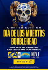  Limited Edition Exclusive LA Rams Dia de los Muertos Bobblehead (Pre sale) picture