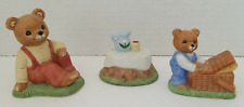 Vintage Homco Home Interior Picnic Bears #1462 ~ 3 Piece Set picture