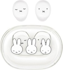 Miffy Completely Wireless Stereo Earphones Bluetooth Face White  From Japan  NEW picture