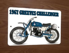 1967 Greeves 250 Challenger Motocross Motorcycle Dirt Bike 8x12 Metal Wall Sign picture