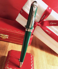 ON SALE Cartier Roadster Green Ballpoint Pen Luxury VIP Gift Box New 2025 Rare picture