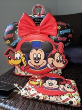 NWT Loungefly Disney Sensational Six Mini Backpack Wallet Ears Matching Set Lot picture