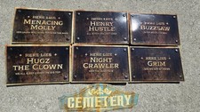 Spirit Halloween Metal Store Display Sign Mausoleum Row Grave 2023 Lote 7 picture