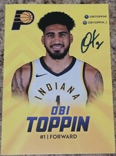 Obi Toppin Autographed Picture Signed NBA Indiana Pacers #1 Cers 7