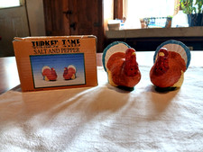 1997 Turkey Time Salt & Pepper Shakers. Hand Painted Porcelain. 3
