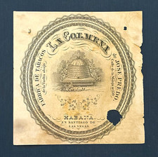 La Colmena Cuban Cigar Label Beehive Habana Jose Predo c1870s Antique picture