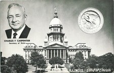Illinois State Capitol Building Charles F Carpenter Postcard unused (24131) picture