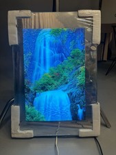 Vintage Illuminated Motion Waterfall Light Box Wall Art Picture picture