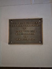 Vintage Brass Steak and Ale Plaque  picture