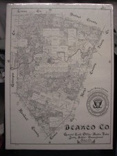 1965 LBJ Home Town Blanco County, TX Plot Map Includes Presidential Seal MINT picture